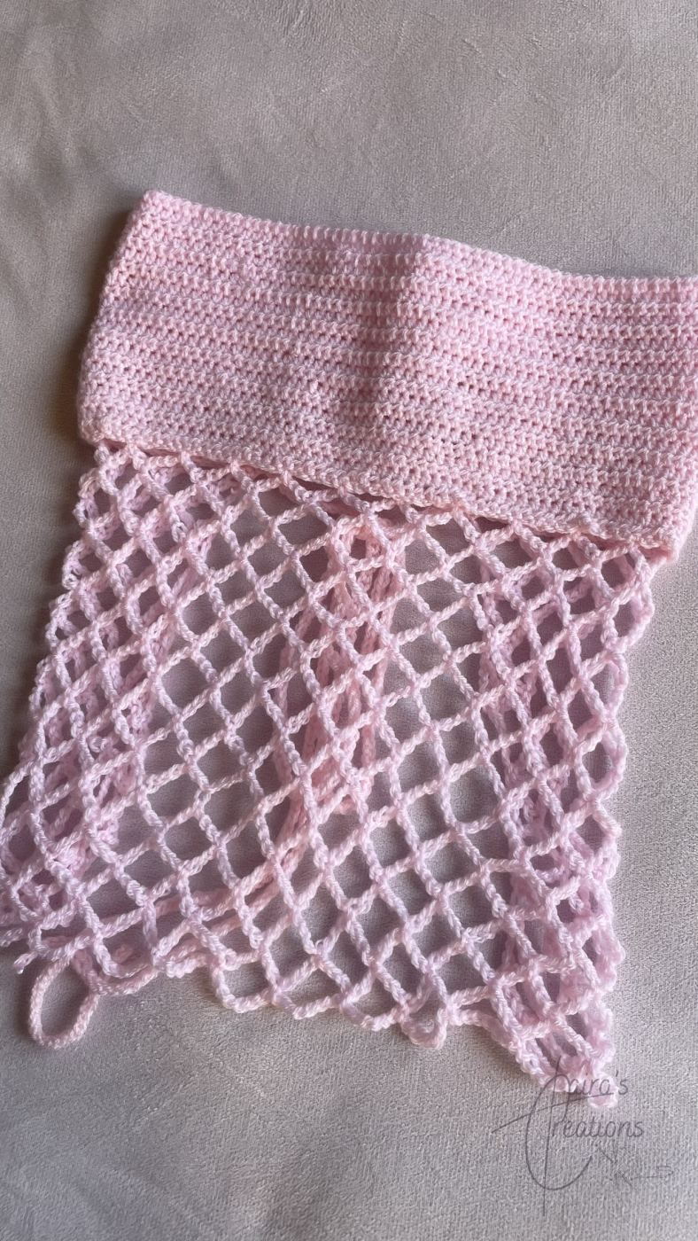 pink crochet top, crochet mesh top, solomon knot top,